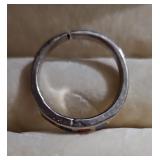 Silver Tone Ring with Inset Stones