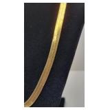 Gold Tone Herringbone Necklace