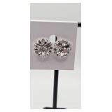 Rhinestone Floral Stud Earrings