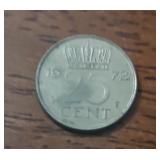 Netherlands 1972 25 Cent Coin