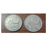 Canadian Twenty-Five Cent Coins (Lot of 2)