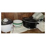 Aroma Rice Cooker, Crock-Pot Slow Cooker, and Stri