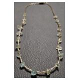 Beaded Necklace with Gemstones and Magnetic Clasp