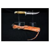 1960s PUMA SKINNER STAG HANDLE W/SHEATH