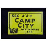SEE CAMP CITY, WEST MEMPHIS, AR SIGN