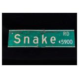 SNAKE RD SIGN