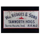 WM HEDGES HOG SIGN