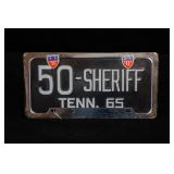 50-SHERIFF TENN 65 - LICENSE PLATE
