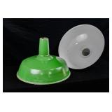 2 PORCELAIN GASOLINE LIGHTS