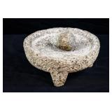INDIAN GRINDING STONE - MORTAR & PESTLE