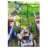 VTG PUSHMOWER & 2 WHEEL BARROWS
