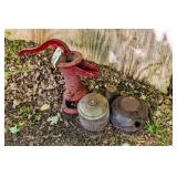 HAND WATER PUMP, CAST WEIGHT/KETTLE, KEROSENE LAMP