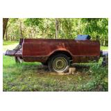 Truck bed converted to trailer