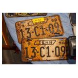 1958 TN Plates - matching set