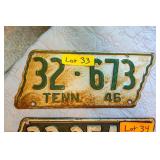 1946 TN Plate