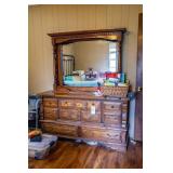 Wood Dresser w/mirror - matches Lot 81