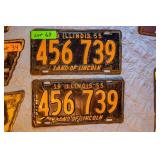 1955 IL Plates, matching set