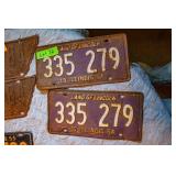 1964 IL Plates- matching set