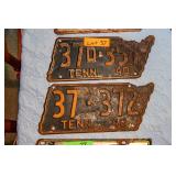 2 1940 TN Plates - non-matching