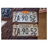 Matching Set TN Plates 1958