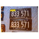 1959 IL Plates - matching set