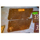 1952 TN Plates - matching set