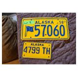 Alaska Plate - 2 - 1958 & motorcycle