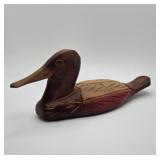 Hand-Carved Wooden Duck Decoy  Curaçao 1997 Folk