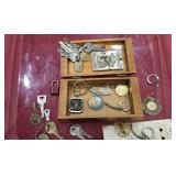 Vintage Souvenir Keychain & Key Collection w/ 1936