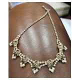 Vintage Mid-Century Rhinestone Statement Necklace