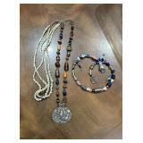 Boho & Vintage Costume Jewelry Lot  Shell, Beaded
