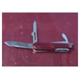 Vintage Red Multi-Tool Pocket Knife  Swiss Army S