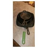 Lodge Cast Iron Skillets & Assorted Cookware Lot
