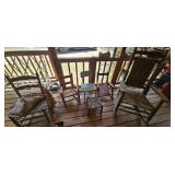 Assorted Vintage & Child-Size Chairs with Woven Se