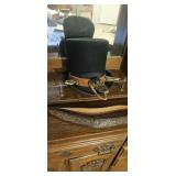 Black Top Hat with Genuine Alligator Head & Feet 