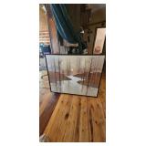 Large Signed Howard Mid-Century Modern Winter Land