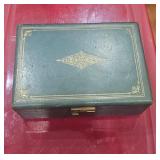 Vintage Mele Genuine Leather Jewelry/Watch Box wit