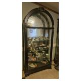Arched Glass Curio Display Cabinet