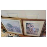 Pair of Framed Vintage-Style Art Prints  Garden &