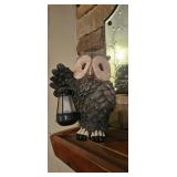 Decorative Owl Figurine with Lantern