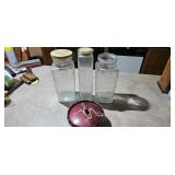 Decorative Glass Canisters, Japanese Kokeshi Dolls