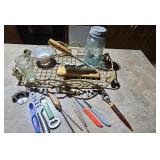 Vintage Kitchen & Bar Utensil Lot with Ball Mason