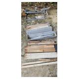 Folding Metal Work Stand/Sawhorse & Assorted Lumbe