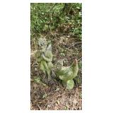 Vintage Concrete Praying Angel & Chicken Garden St