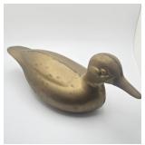Vintage Brass Duck Figurine / Decorative Decoy
