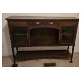 Vintage Inlaid Wood Sideboard / Buffet Cabinet