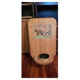 Vintage Wooden Horse & Buggy Wall Clock