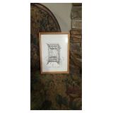 "The County Seat" Framed Outhouse Sketch