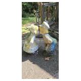 Vintage Kissing Dutch Boy & Girl Garden Statues
