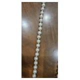Vintage Graduated Faux Pearl Necklace with Decorat